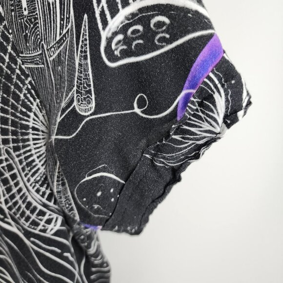 Billionaire Boys Club Shirt Men Large Multi Deep Space Woven Rayon S/S Button Up - Picture 6 of 7